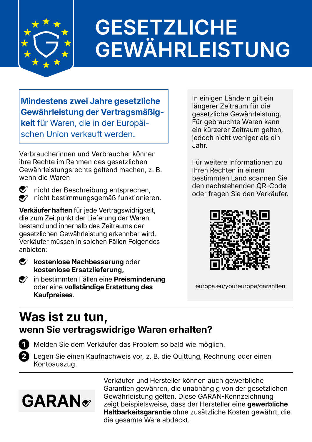 Gew�hrleistungslabel