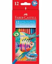 Aquarell-Farbstifte, 12er Set + Pinsel