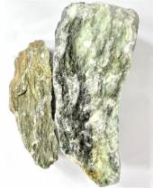 Speckstein, gelb-grün-schwarz