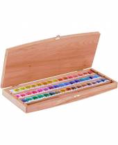 White Nights Aquarellfarben, 48er Holzkasten