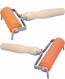 Farbwalze,  3 cm, Breite 9, 12 oder 15 cm, Holzgriff