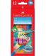 Aquarell-Farbstifte, 12er Set + Pinsel