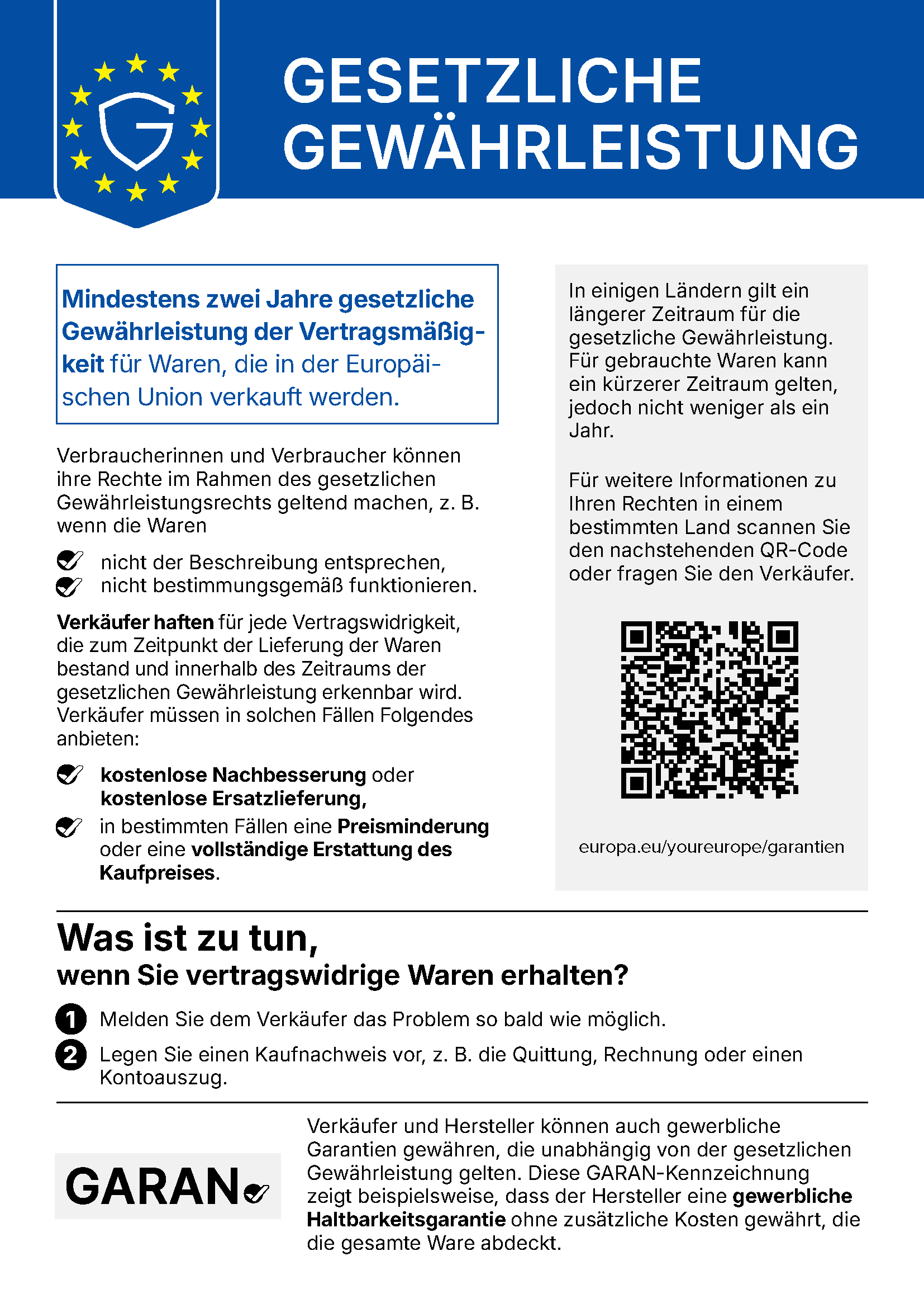 Gew�hrleistungslabel